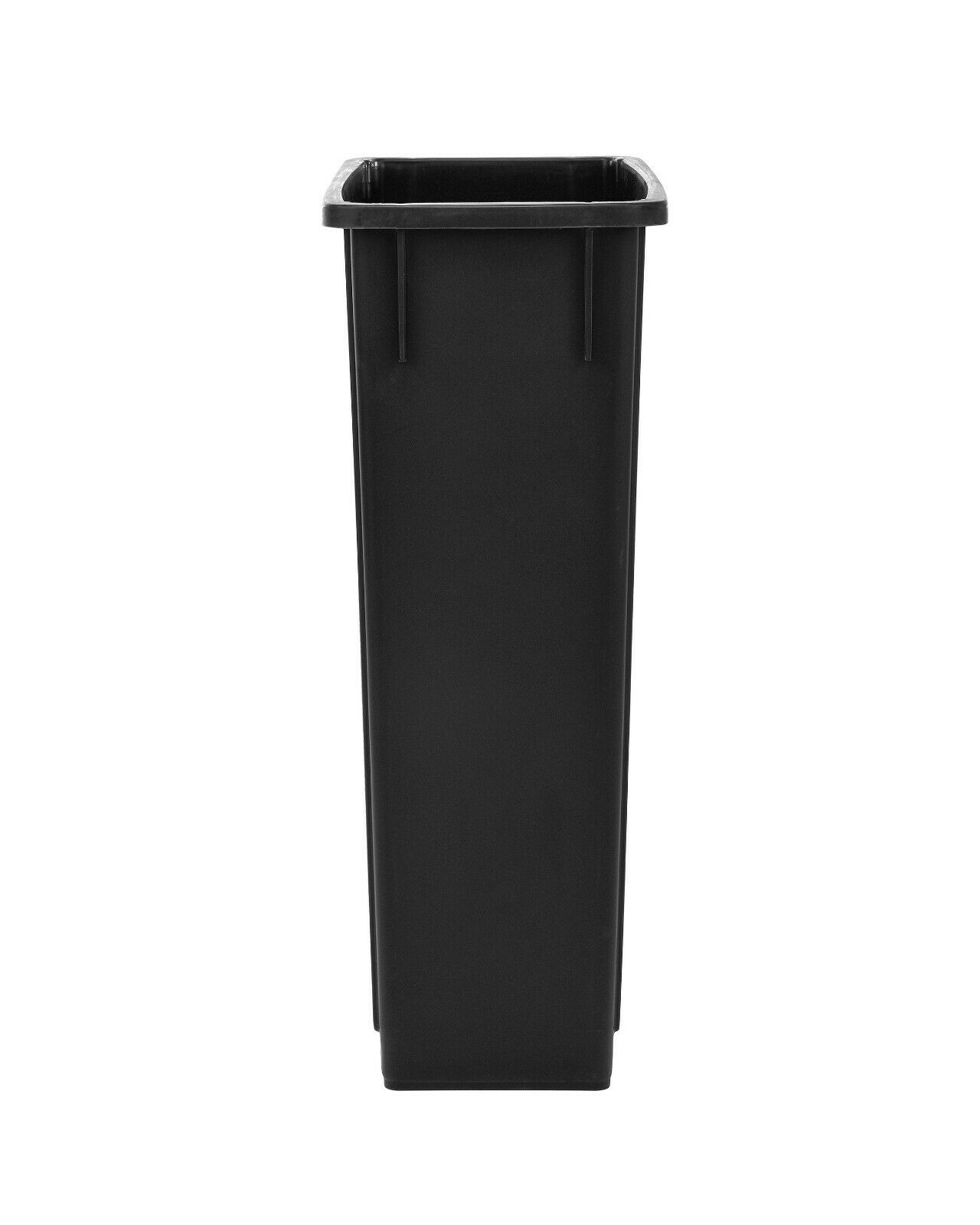 Janitorial 23 Gallon Black Slim Rectangular Trash Can