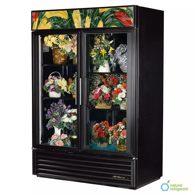 True GDM-49FC-HC~TSL01 2 Section Floral Cooler w/ Swinging Door - Plant ...