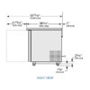 True TUC-48F-ADA-HC 48 1/2" W Undercounter Freezer w/ (2) Sections & (2) Doors, 115v - Image 3