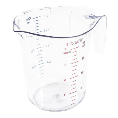 Winco PMCP-100 1 qt Measuring Cup - Polycarbonate, Clear - Plant Based Pros