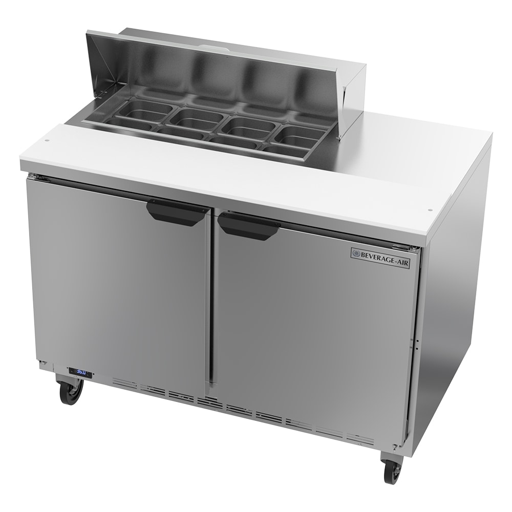 2 Door Mega Top Sandwich Salad Prep Table Refrigerator, 48 Inches