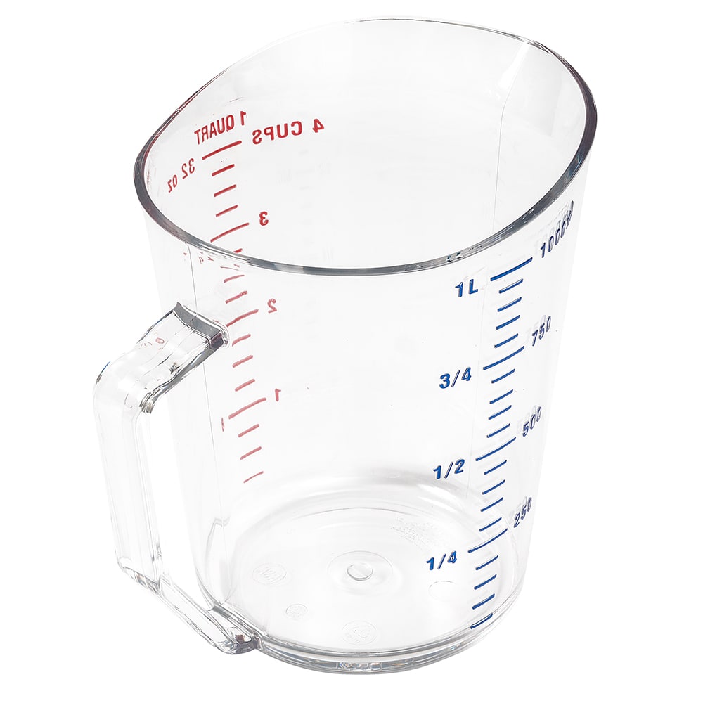 Measuring Cup, 1 Quart, Clear, Polycarbonate, Cambro 100MCCW135