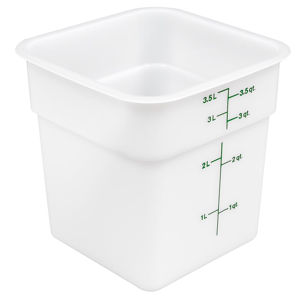 4-Quart Square White Food Storage Container